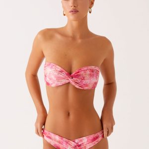 Delta Bandeau Bikini Top - Flamingo Fling