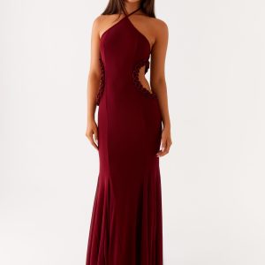 Jemima Maxi Dress - Raspberry Wine