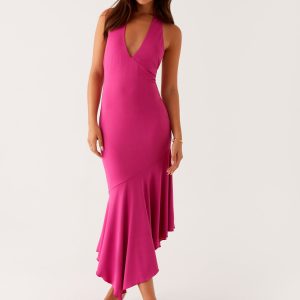 Perdita Midi Dress - Fuchsia