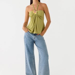 Aesha Low Rise Denim Jeans - Light Denim