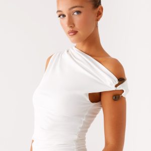 Agathe One Shoulder Top - Ivory