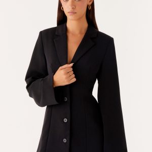 Albi Fitted Blazer Mini Dress - Black