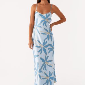 Alisha Midi Dress - Opulent Blue