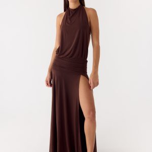 All This Aura Maxi Dress - Chocolate