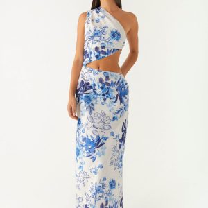 All Summer Long Maxi Dress - Serene Sky Floral