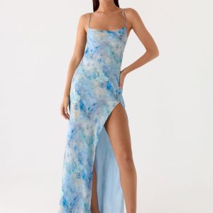 Alouette Maxi Dress - Aqua Paisley