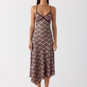 Amelia Midi Dress - Chocolate