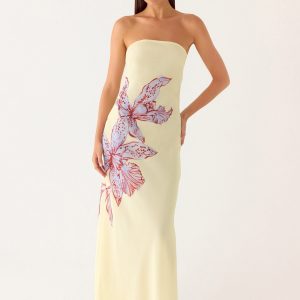 Amelle Maxi Dress - Purple Floral