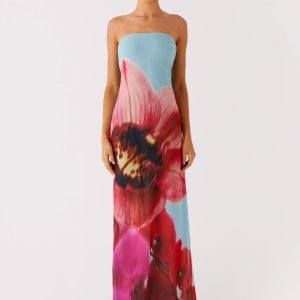 Amelle Maxi Dress - Turquoise Bloom