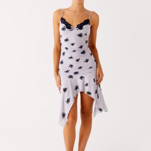 Amor Flock Hanky Mini Dress - Lilac