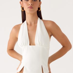 Amrita Halter Top - White
