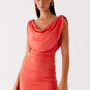 Angeles Mini Dress - Coral