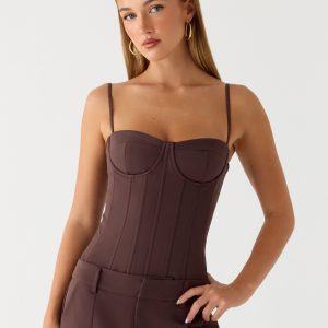 Ania Corset Top - Chocolate
