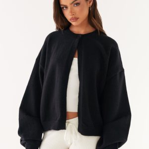 Annie One Button Cardigan - Black