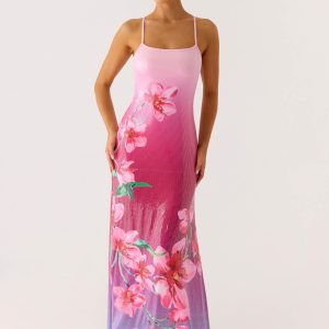 Ariaz Sequin Maxi Dress - Ombre Reef