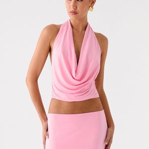 Ashi Cowl Top - Pink