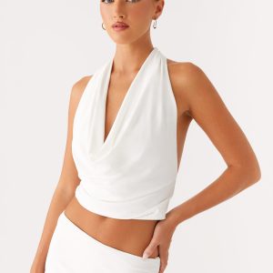 Ashi Cowl Top - White