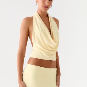 Ashi Cowl Top - Yellow