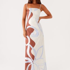 Aster Bloom Maxi Dress - Bloom Wave Print