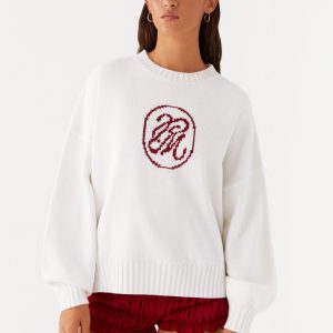 Autograph Oversized Sweater - Ivory