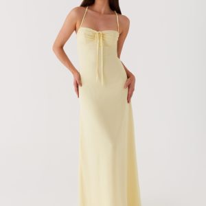 Aveline Bustier Maxi Dress - Yellow