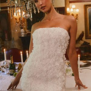 Ayanna Strapless Mini Dress - White