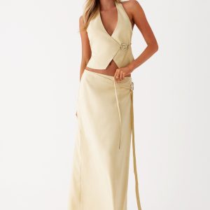 Azura Maxi Skirt - Yellow