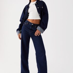 Back Again Straight Leg Denim Jeans - Blue