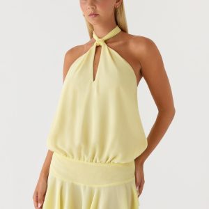 Beginning Mini Dress - Butter Yellow