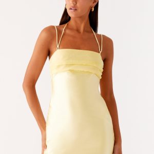 Belize Mini Dress - Lemon