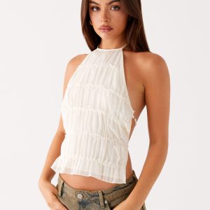 Bennie Halter Top - Ivory