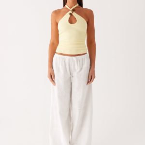 Bille Low Rise Pants - White