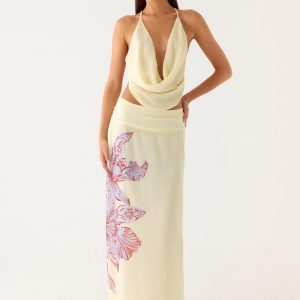 Blushing Bloom Maxi Skirt - Violet Blossom