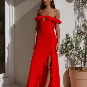 Braxton Maxi Dress - Red