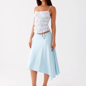 Brisa Midi Skirt - Turquoise
