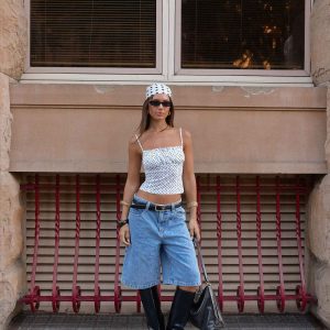 Buffy Top - White Polkadot