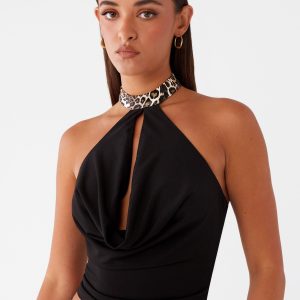 Cairo Halter Top - Black