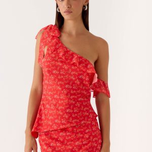 Calia Top - Magenta Red Rose