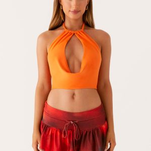 Calisa Cowl Top - Orange
