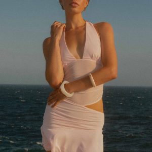 Calissa Haltherneck Mini Dress - Pink