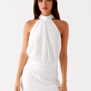 Camera Shy Mini Dress - Ivory