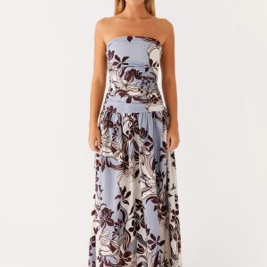Carmel Maxi Dress - Bluewood Blossom