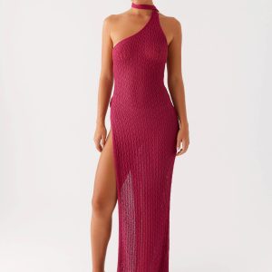 Carryn Knit Maxi Dress - Hot Pink