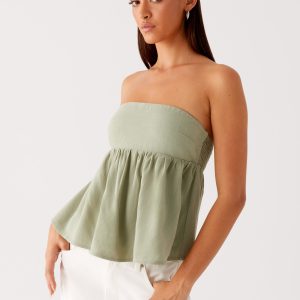 Cassie Tube Top - Sage