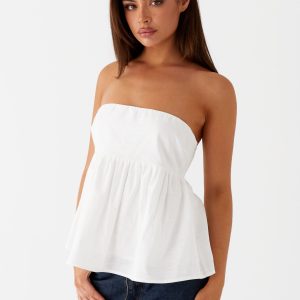 Cassie Tube Top - White