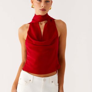 Catching Feelings Top - Red