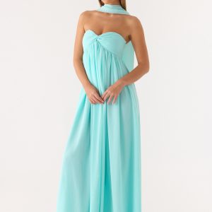 Celestino Scarf Maxi Dress - Aqua