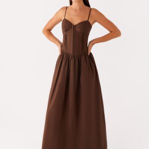 Cerys Maxi Dress - Chocolate