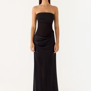 Champagne Skies Maxi Dress - Black