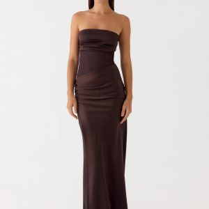 Champagne Skies Maxi Dress - Chocolate